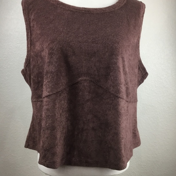 Asos Design Curve Brown Terry Cloth Pullover Top Size 18 - Picture 4 of 7